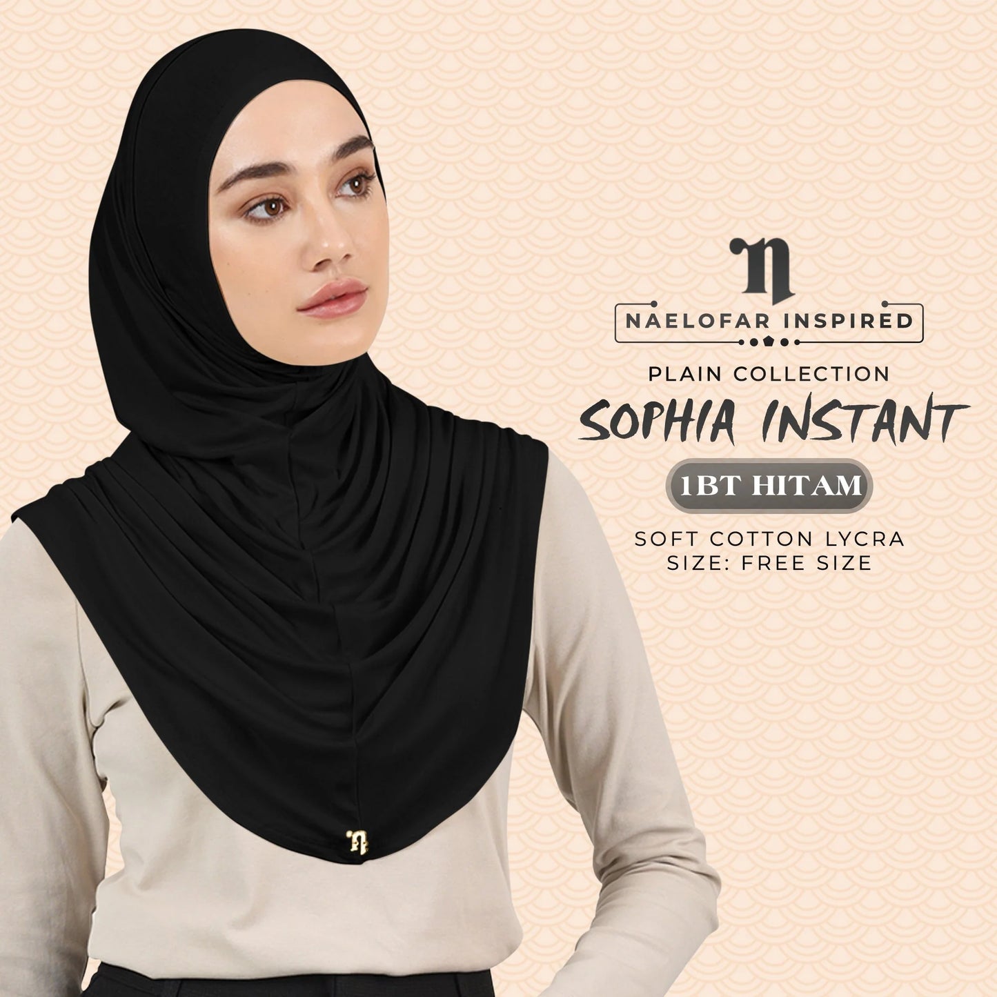 Plain Sophia Instant Hijab
