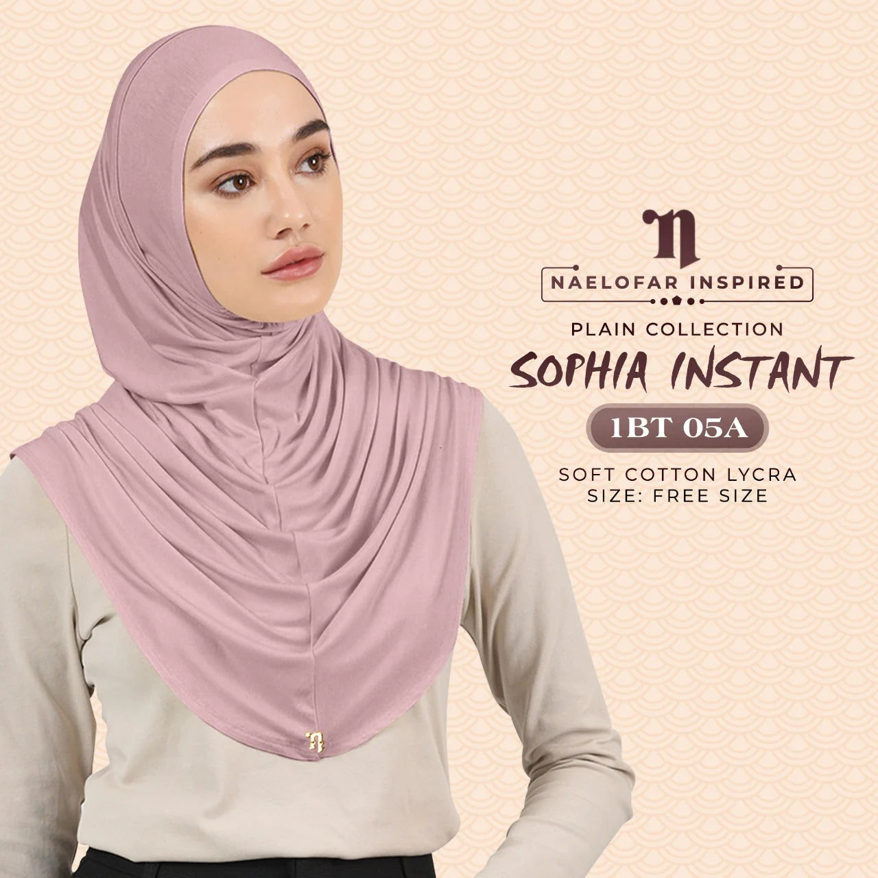 Plain Sophia Instant Hijab