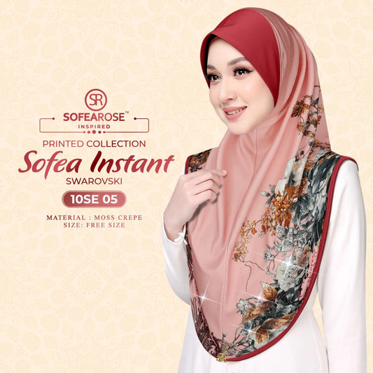 Sofea X Swarovski Printed Instant Hijab III