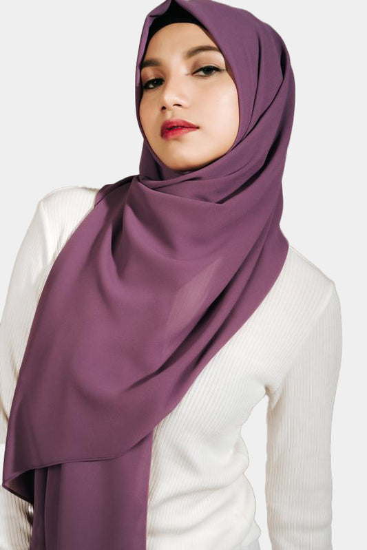 Premium Chiffon Hijab - Mauve