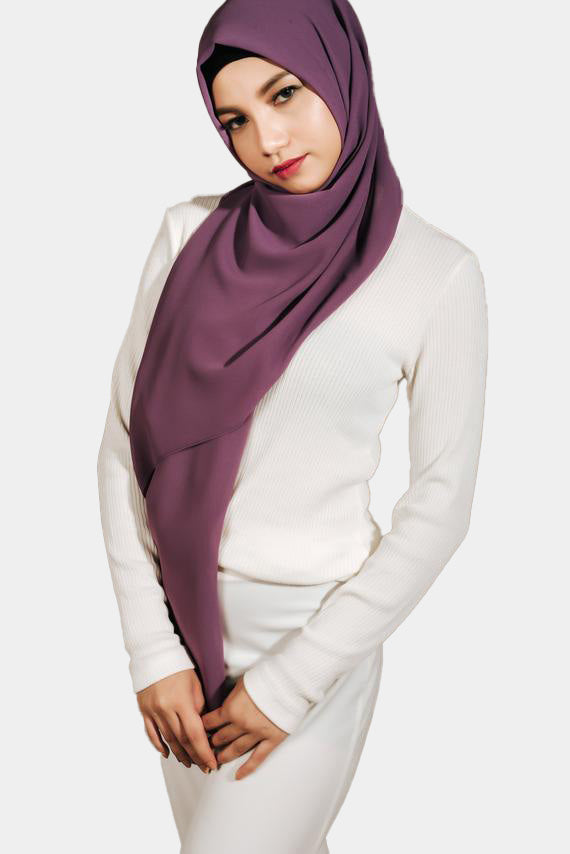 Premium Chiffon Hijab - Mauve