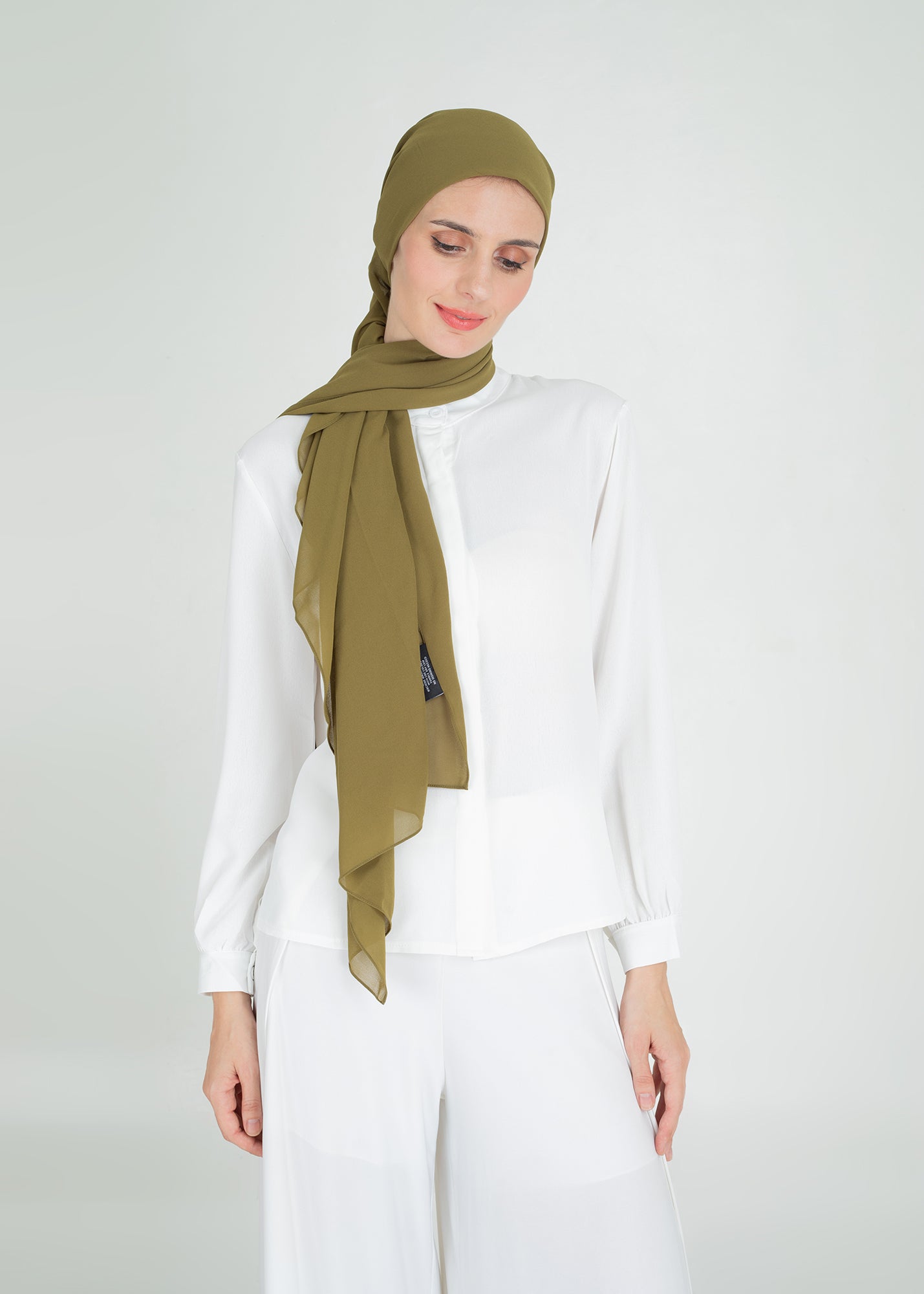 Premium Chiffon Hijab - Moss