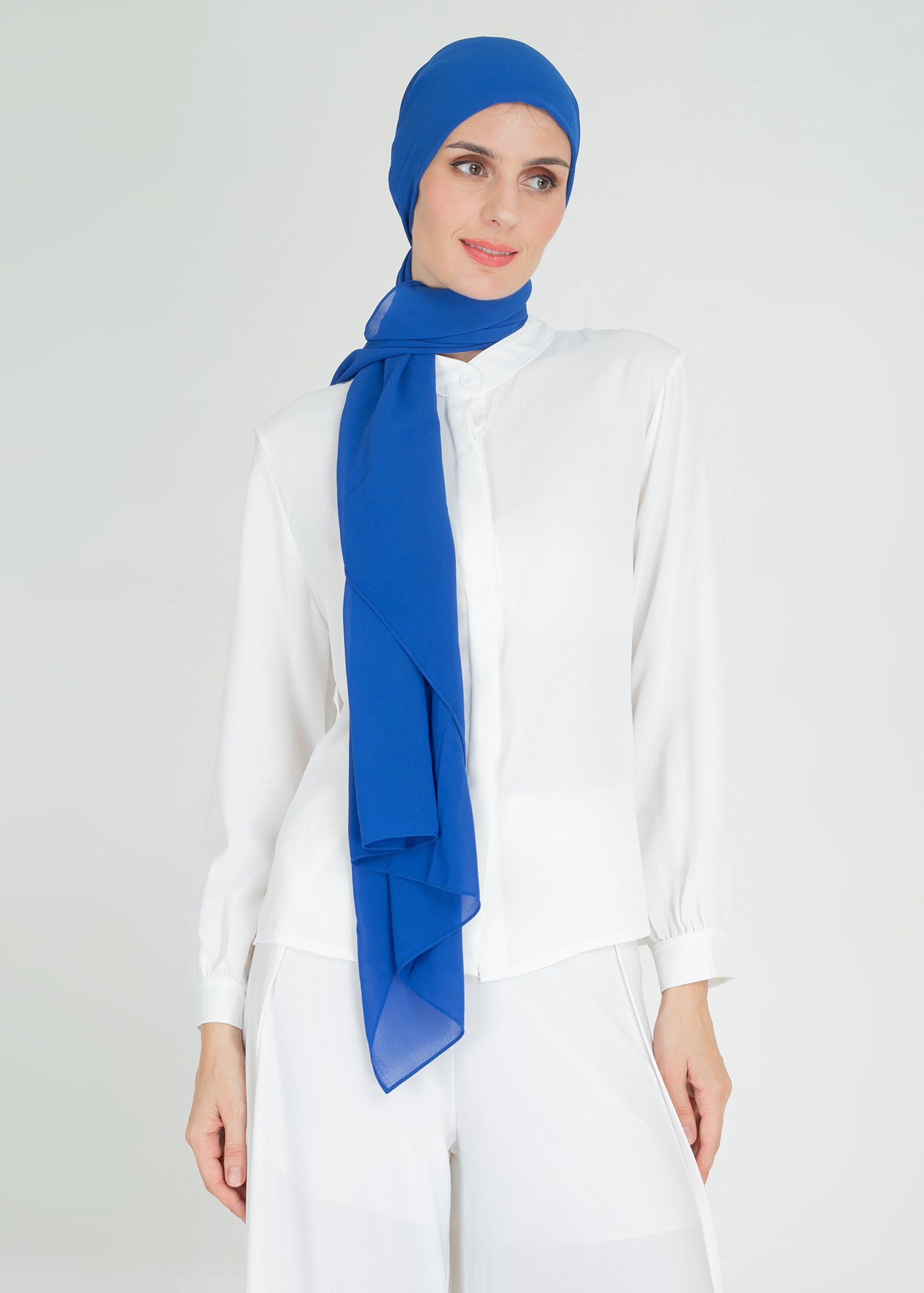 Premium Chiffon Hijab - Azure