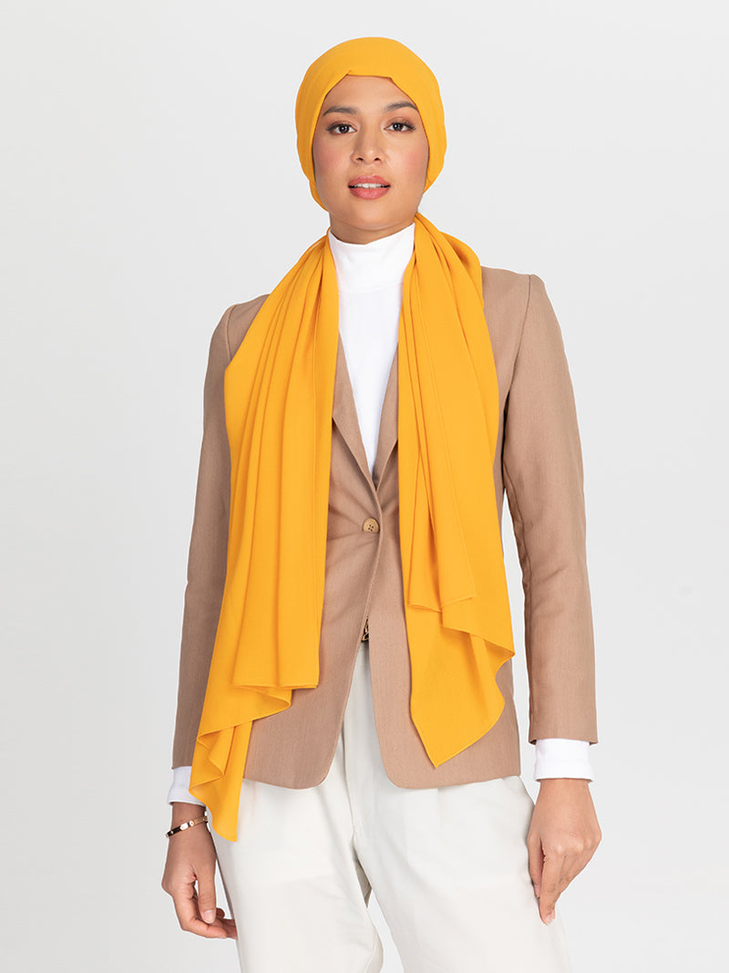 Premium Chiffon Hijab - Marigold