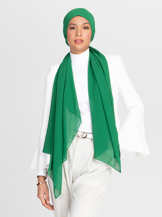 Premium Chiffon Hijab - Emerald
