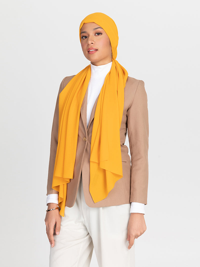 Premium Chiffon Hijab - Marigold