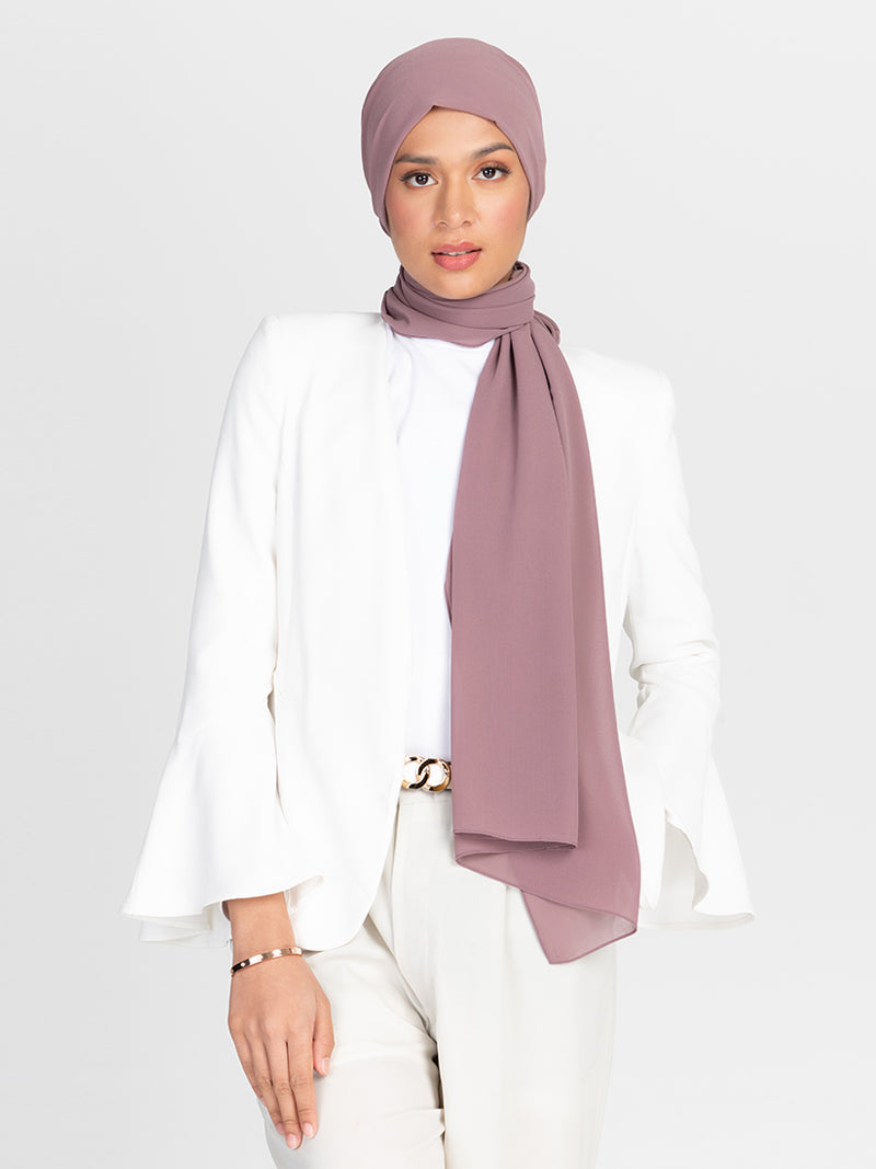 Premium Chiffon Hijab - Grape