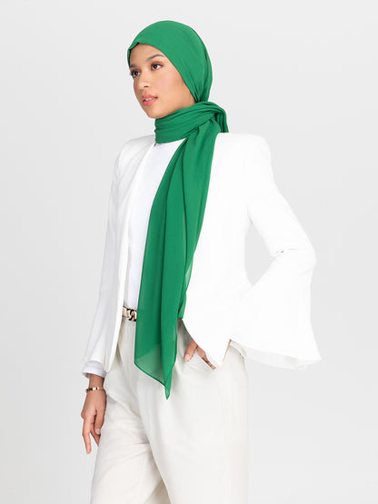 Premium Chiffon Hijab - Emerald