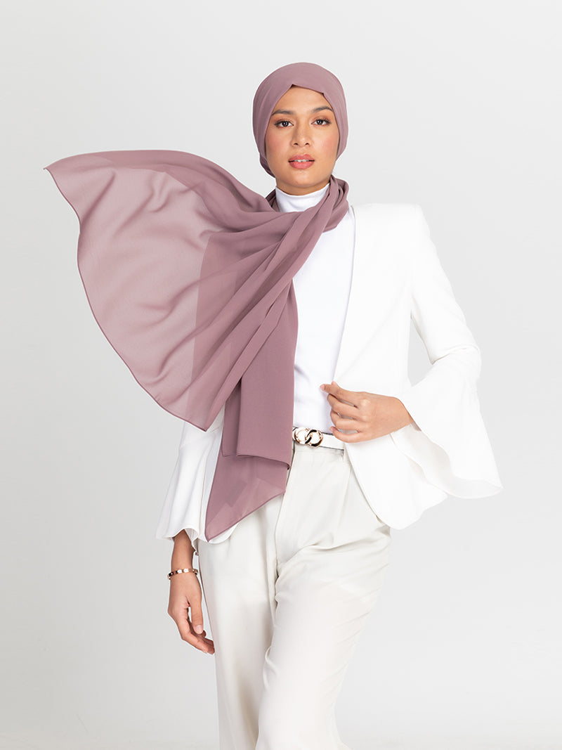 Premium Chiffon Hijab - Grape