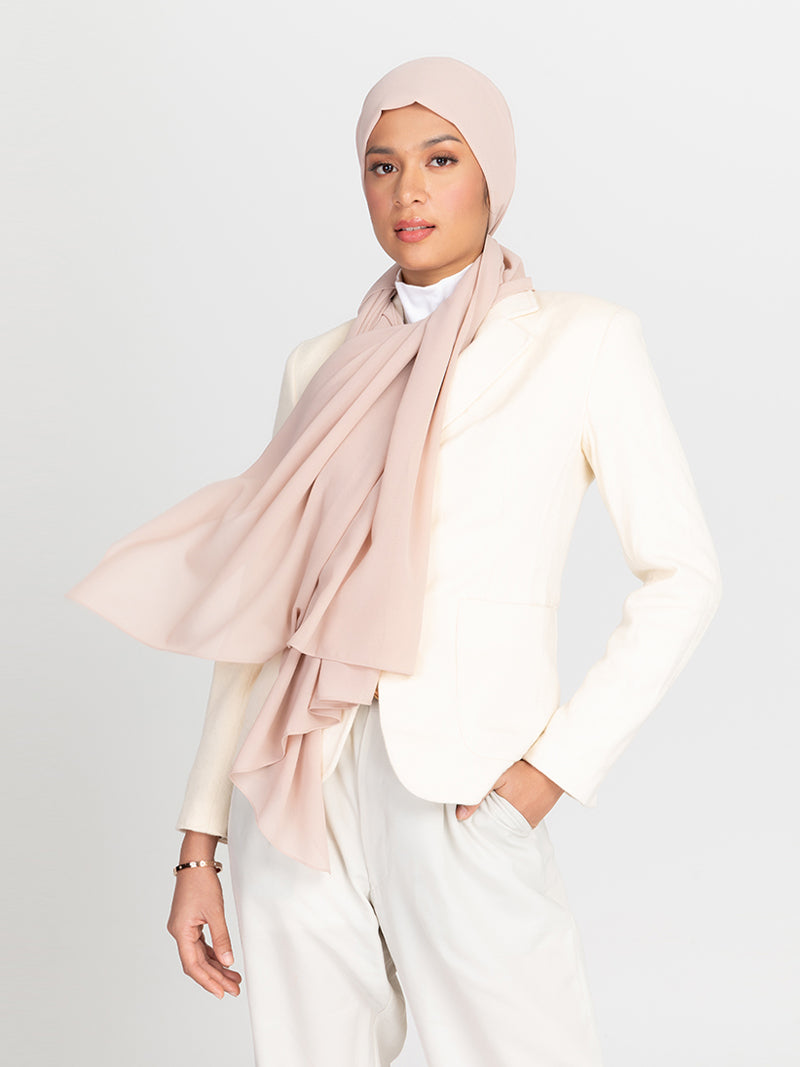Premium Chiffon Hijab - Nude