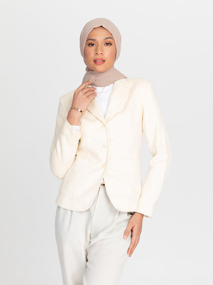 Premium Chiffon Hijab - Bone